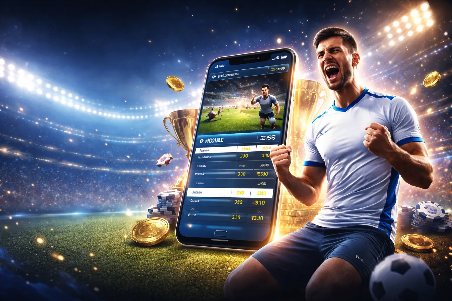 Hình nền Xoilac 8Xbet với sân vận động và người hâm mộ